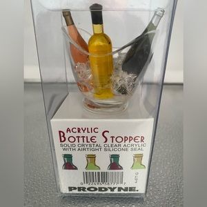 Whimsical Acrylic Bottle Stopper, Solid Crystal- Airtight Silicone Seal